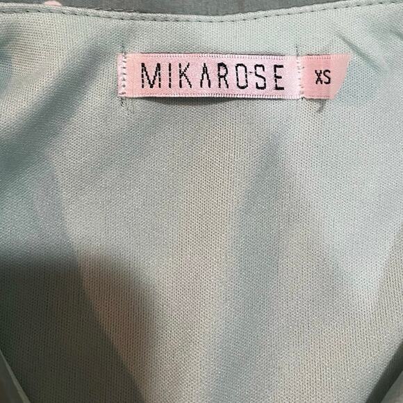 Mikarose Mint with White Polka Dots Short Sleeve Dress - Women's Size XS - Picture 3 of 10